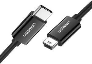 Mini USB to USB C Cable USB Type C to Mini USB Cable for Digital Camera MP3 Player and More Mini B USB Devices Black 3ft