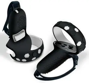 For VR Handle Silicone Protective Cover for Quest 2 Controller Grips Strap for Quest 2 VR Accesories(Black)