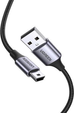 Mini USB Cable USB 2.0 Type A to Mini B Cable Nylon Braided Charging Cord Compatible for GoPro Hero 3 Hero HD PS3 Controller MP3 Player Dash Cam Digital Camera GPS Receiver PDA 6FT