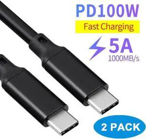 USB C Android Auto Cable [1.6ft, 2Pack] 20Gbps USB 3.2 Gen 2X2 USB C to USB C Data Transfer Cord,4K 60Hz HDR Monitor Video, 5A 100W Fast Charging for MacBooks,PC, Docks, Phones, and Android