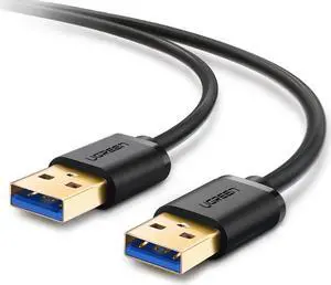 USB 3.0 A to A Cable Type A Male to Male Cable Cord for Data Transfer Hard Drive Enclosures, Printers, Modems, Cameras (1.65 Feets, 0.5m)