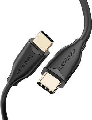 Long USB C Cable 10FT USB2.0 C to C Cable Fast Charging Cable 3A 60W USB Type-C Cable USB C to USB C for MacBook Pro Air S21 S20+ S20 Note 10 etc, 3m Black