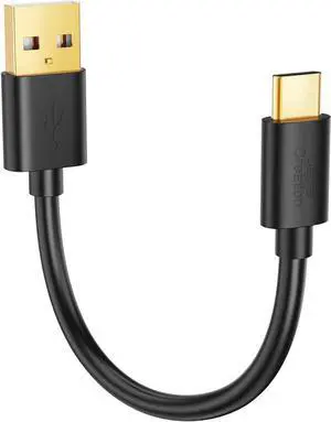 USB C to USB Cable Short USB C to USB A Short 6 inch USB C Cable Fast Charging 3A USB A to USB C Short 480Mbps Data for Power Bank Stylus Pen S21 S20 Pixel GoPro Hero 0.15m Black