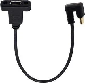 Type C USB-C USB 3.1 Male 180 Degree U Shape Back Angled to Type C USB-C USB 3.1 Female Extension Data Cable 30cm Type C USB-C USB 3.1 Male 180 Degree U Shape Back Angled to Type C USB-C USB 3.1 Female Extension Data Cable 30cm