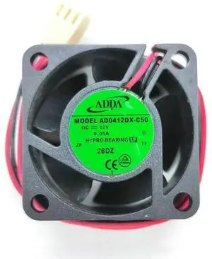 FOR AD0412DX-C50 DC12V 0.05A 40x40x20MM 2Lines Mute Cooling Fan