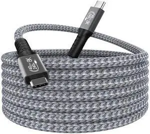 USB 4 Cable for Thunderbolt 4 Cable, USB4 Cable Supports 40Gbps Data Transfer / 240W Fast Charging / 8K@60Hz Video Compatible with All USB C Devices (1.5FT)