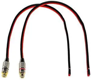For Speaker Wire 14 AWG with Phono RCA Female Jack, 2 Channels