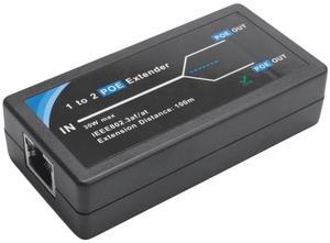 For 2 Port POE Extender 10/100Mbps with IEEE 802.3Af Standard Input Output for IP Extend 100 Meters for POE Range