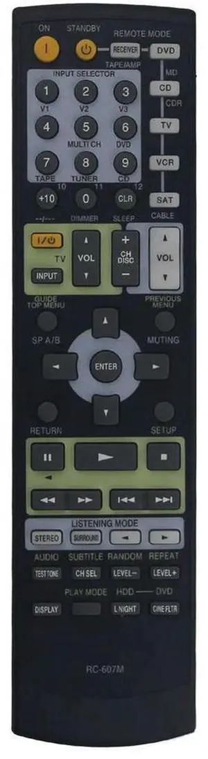 For Remote Control Replacement RC-607M for Receiver TX-NR708 TX-SR503 H A1