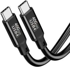 USB4 Cable [1.6ft] 240W Charging, 8K Video, 40Gbps Transfer - MacBooks (M1,M2,Intel), Laptops, USB-C Monitors, Hubs, SSD and Docks