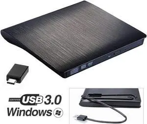 XD001 External DVD CD Drive, USB 3.0 Type-C Portable CD/DVD ROM +/-RW Drive/DVD Player Rewriter Burner Compatible with Laptop Desktop PC Windows Apple Mac, Black XD001 External DVD CD Drive, USB 3.0 Type-C Portable CD/DVD ROM +/-RW Drive/DVD Player Rewriter Burner Compatible with Laptop Desktop PC Windows Apple Mac, Black
