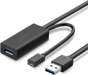USB Extension Cable USB 3.0 Male to Female Active Repeater Cable with Signal Amplifier Repeater for Printers WiFi Antenna Playstation HTC Vive Keyboard Game Console 15FT