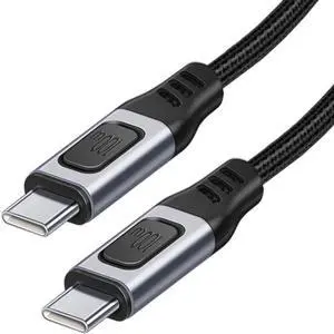 USB-C Type-C Male to USB-C Male USB 2.0 Version Data Cable Support E-Marker PD 100W for Laptop & Phone 1.5M