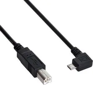 30cm 90 Degree Right Angled Micro USB OTG to Standard B Type Printer Scanner Hard Disk Cable Micro USB 5pin 2.0 Host to Standard USB-B Device