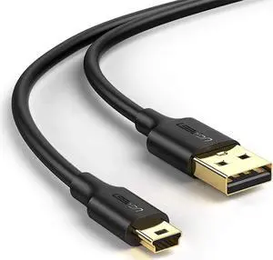 Mini USB Cable, A-Male to Mini-B Cord USB 2.0 Charger Cable Compatible with GoPro Hero 3+, PS3 Controller, Digital Camera, Dash Cam, MP3 Player, GPS Receiver, Garmin Nuvi GPS, SatNav, PDA 3FT