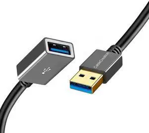 Long USB 3.0 Extension Cable, USB 3.0 Extender Cable Type A Male to Female Data Transfer Cord Compatible for Oculus VR, Playstation, Xbox, Keyboard, Printer, Scanner Hard Drive 6.5FT/2M