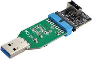 Type-E Front Panel Socket Key-A USB 3.1 Female to USB 3.0 20 Pin Female Header to USB 3.0 Type-A Male Extension Adapter