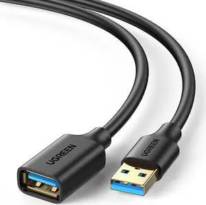 USB Extender, USB 3.0 Extension Cable Male to Female USB Cable High-Speed Data Transfer Compatible with Webcam, Gamepad, USB Keyboard, Mouse, Flash Drive, Hard Drive, Oculus VR, Xbox 10 FT