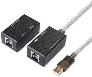 USB Extension Adapter USB to RJ45 Extender Over Cat5 Cat5e Ethernet Cable Set Connection up to 200ft