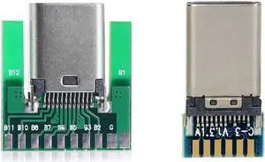 24pin USB 3.1 Type C Male & Female Plug & Socket Connector SMT Type with PC Board 1 Set \u2026 24pin USB 3.1 Type C Male & Female Plug & Socket Connector SMT Type with PC Board 1 Set \u2026
