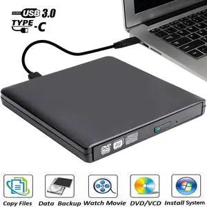 Multifunct CD/DVD Drive External for Laptop Burner USB 3.0