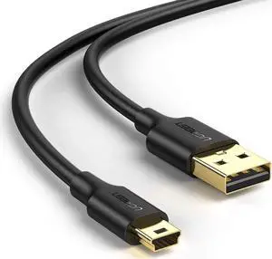 Mini USB Cable, A-Male to Mini-B Cord USB 2.0 Charger Cable Compatible with GoPro Hero 3+, PS3 Controller, Digital Camera, Dash Cam, MP3 Player, GPS Receiver, Garmin Nuvi GPS, SatNav, PDA 10 FT