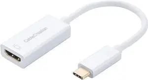 USB C to HDMI 4K @60Hz, USB Type C (Compatible Thunderbolt 3) to HDMI Adapter, Compatible with MacBook Pro/iMac 2017/Surface Book 2/Chromebook Pixel/Yoga 920/XPS 13/Galaxy S9, White
