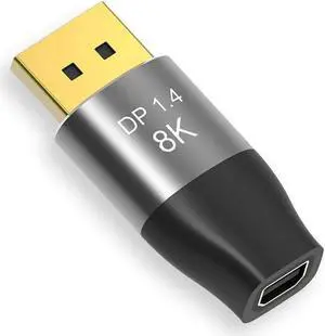 Mini DP Female to DisplayPort Male 8K Extension 5cm Converter 8K(7680x4320)@60Hz 4K@144Hz DisplayPort 1.4 Bi-Directional Transmission DisplayPort to Mini DisplayPort 8K Cable