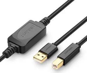 Printer Cable USB Active Repeater USB 2.0 A to B Male Printer Scanner Cable Compatible for PC Mac HP Canon Lexmark Epson Dell Xerox Samsung etc 30FT