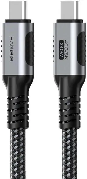 USB 4 Cable, Graphene Braided USB C to USB C 240W Fast Charging Cable with 8K@60Hz 40Gbps Data Transfer Thunderbolt 4/3 Video Cord for iPhone 16 15 Pro Max, iPad, MacBook Pro Air (6.6FT)