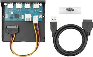 USB 3.0 HUB 4 Ports Front Panel to Motherboard 20Pin Connector Cable for 3.5" Floppy Bay Disk Drive Caddy