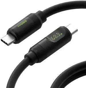 USB 4 Cable, LED Display USB C 240W Fast Charging Cable with 8K@60Hz 40Gbps Data Transfer Thunderbolt 4/3 Video Cord for iPhone 16/15 Pro Max, iPad, MacBook Pro Air 3.3ft