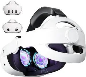 Head Strap for Meta Oculus Quest 3S / Quest 3, Pressure-Free Elite Strap Accessories Replacement, Adjustable Headband Soft Cushion VR Headset Enhanced Comfort & Balanced Fit