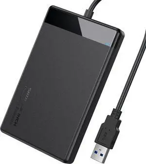 2.5-Inch SATA to USB 3.0 Tool-free External Hard Drive Enclosure USB 3.0 5Gbps Support UASP Compatible with 9.5mm & 7mm 2.5" SATA I/II/III HDD SSD Laptop MacBook