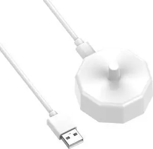 Charger for Braun Oral-B Electric Toothbrushes, Portable Charging Base Power Cable Cord for Oral-B Toothbrushes, Type 3757 - White