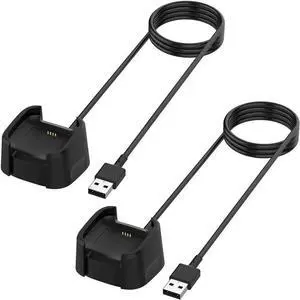 Charger for Fitbit Versa 2, Replacement Charging Cable Dock with 3.3ft USB Cord for Fitbit Versa 2 Smart Watch [2 Pack]