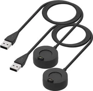 2-Pack Charger Compatible with Garmin Approach S62 S42 S40 S12 S10 S50 S60 S70, Fenix 8 7 6 5, Vivoacive 5 4 3, Venu 3 2 Charger Dock, Replacement Portable Charging Dock Station + USB Cable
