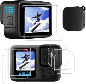 10 PCS Hero 13 Screen Protector Fit for GoPro Hero 13 Black, 9H Ultra Clear Tempered Glass Screen Only for Go Pro Hero 13 Accessories, Screen Protector & Silicone Lens Protective Cover