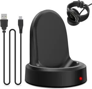 for Samsung Gear S2 S3 S4 Watch Charger, Fast Speed Stable Samsung Frontier Watch Charger Cradle Dock Station for Samsung Gear S4 S3 S2 Frontier Classic Smartwatch