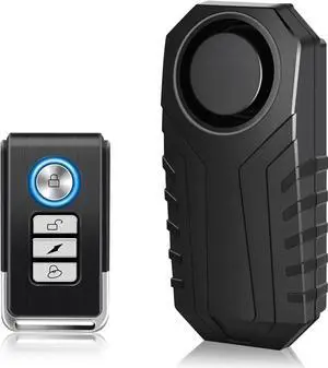 Bike Alarm Remote Motion Sensor System, Motorcycle Alarm with Remote, 110dB Loud Anti Theft Bicycle Alarm, Wireless Waterproof Vibration Alarm Security for Vehicle&Car&Trailer