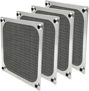 4 Pack 120mm Computer Fan Filter Grills with Screws Ultra Fine Aluminum Mesh
