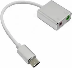 7.1 External USB Sound Card Type C / USB to 3.5mm Jack USB Audio Adapter Earphone Micphone for Macbook Computer Laptop PC