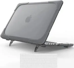 for MacBook Pro 15 inch with Retina Dispaly Model A1398 2012-2015 Release, Keyboard Cover Heavy Duty Plastic Hard Shell Case with Fold Kickstand, Keyboard Cover