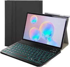 Keyboard Case for Samsung Galaxy Tab A7 10.4 inch 2022 2020 Model SM-T500 T503 T505/T507 Slim Stand Cover with 7 Colors BacklitMagnetically Wireless Bluetooth Keyboard