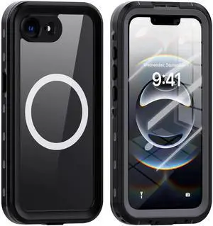 Waterproof Case for iPhone 16e, Shockproof Dustproof Built-in Screen Protector, Full Body Sealed Heavy Duty Protective Cover for iPhone 16e 6.1 Inches Black