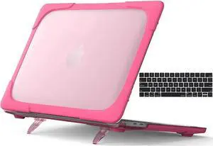 For MacBook Pro 13 inch Case 2022 2020 Release Model A2338 M2 M1 A2289 A2251 Plastic Hard Shell Shockproof Cover with Fold Stand and & Keyboard Cover