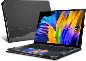 Laptop Cover Case for 14 inch ASUS Zenbook 14X OLED Model UX5401 UX5401ZA UX5400 UX5400ZB UX5400ZF, PU Leather Laptop Case