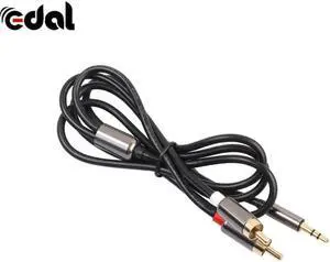 1Pcs Professional 3.5 mm to 2 RCA Audio Cable AUX Splitter 3.5mm Stereo Male to Male 2 RCA Adapter Speaker Cable