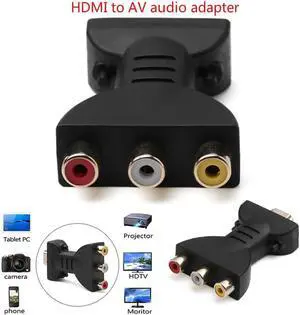 1Pcs AV Digital Signal HDMI To 3 RCA Audio Adapter Component Converter Video Hdmi Splitter Hdmi To AV Connector Hdmi Cable