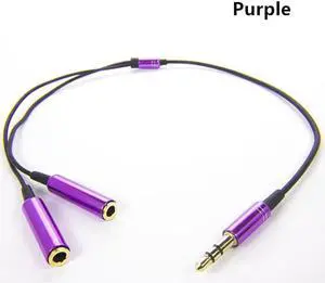 1Pcs Audio Extension Cable 3.5mm Male Jack To Two 3.5mm Female Auxiliary Audio Cable 1 To 2 Dual Y Splitter Adapter Earphone Jack